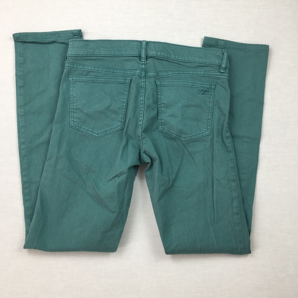 Tory Burch Sz 28 Ivy Super Skinny jeans teal pants - Picture 6 of 8
